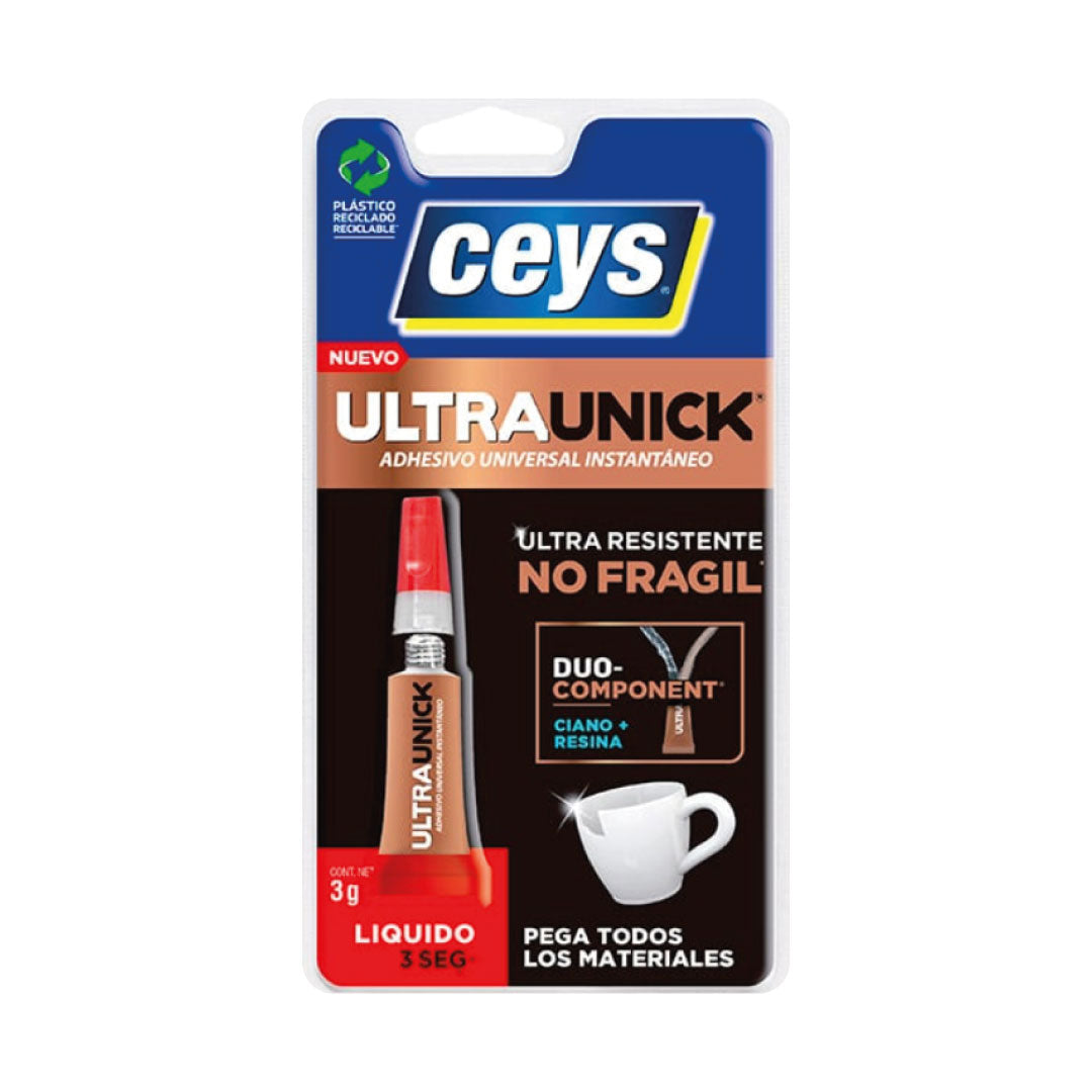Adhesivo Instantáneo Ultraunick Líquido ceys 3grs