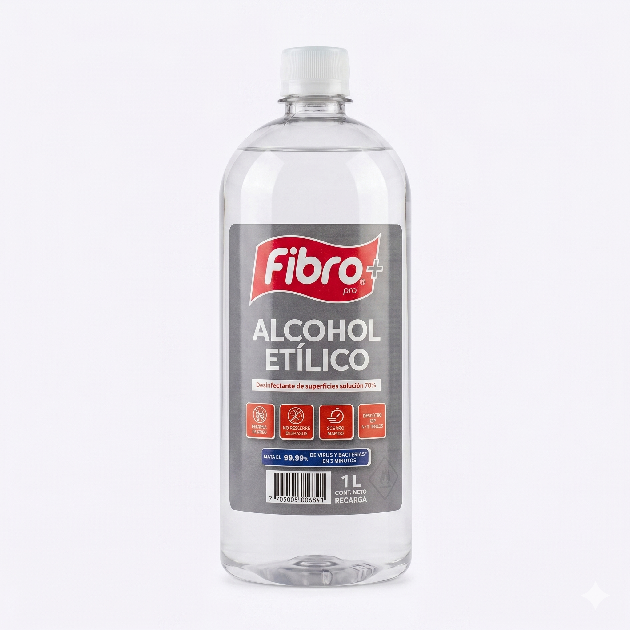 Alcohol Etílico 70% Fibro 1 Lt