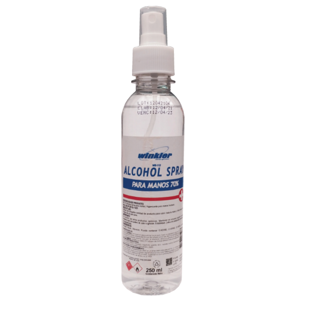 Alcohol Para Manos 70% Tapa Flip 250 ml Winkler